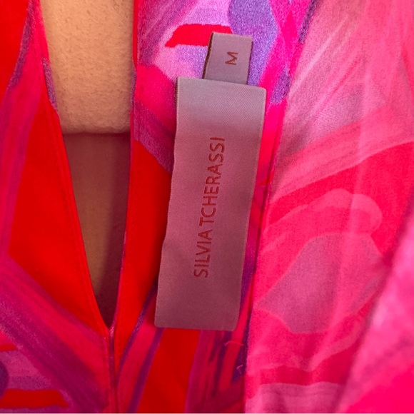 Silvia Tcherassi Fiorenza Printed Mini Dress in Magenta Kaleidoscope size Medium - Picture 6 of 14